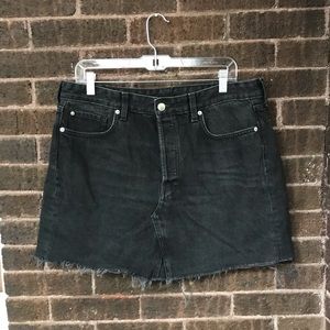 Black Jean Skirt H&M Size 14